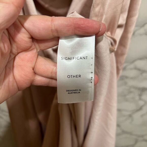 Significant Other T Back Satin Midi Dress - Picture 6 of 9